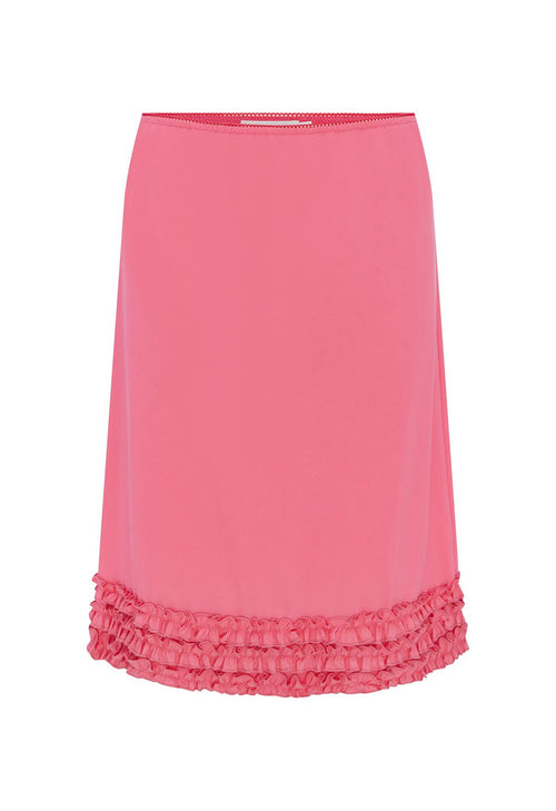 Ruffle Knee Skirt Rosa Rosa