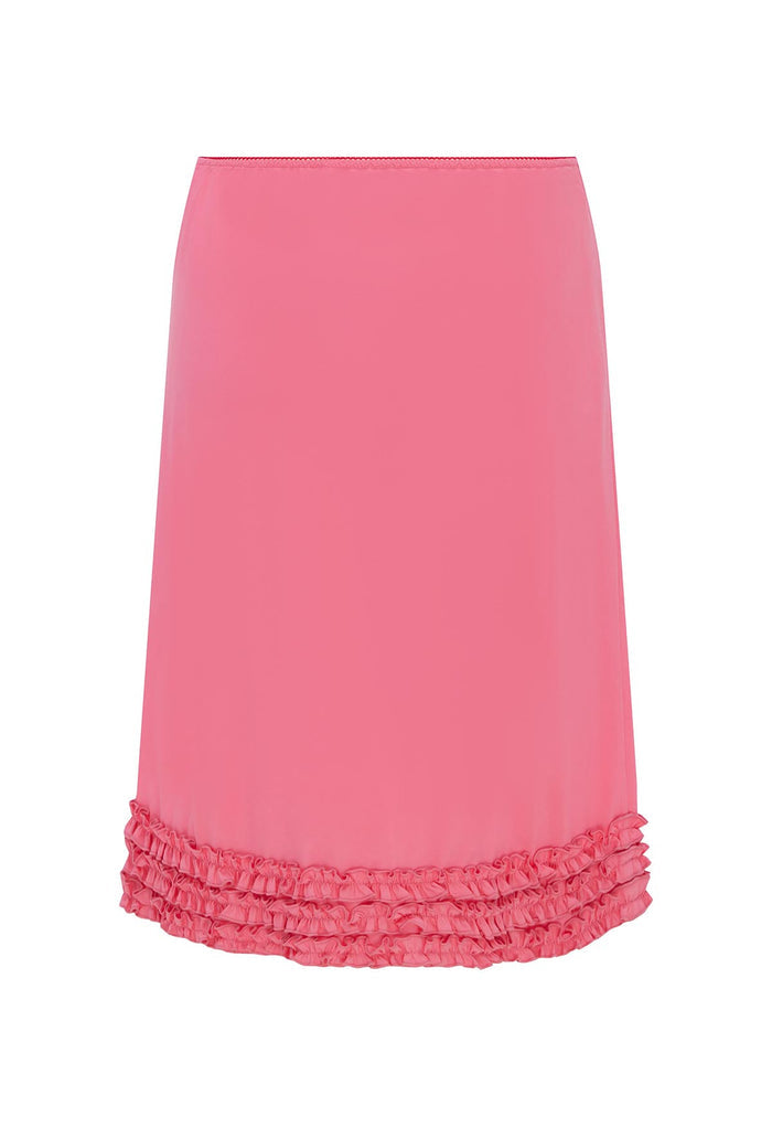 Ruffle Knee Skirt Rosa Rosa