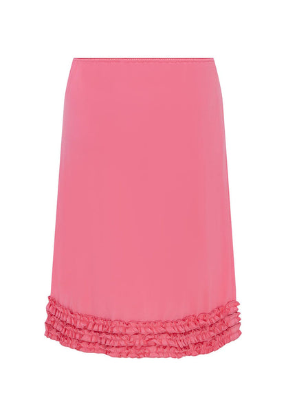 Ruffle Knee Skirt Rosa Rosa