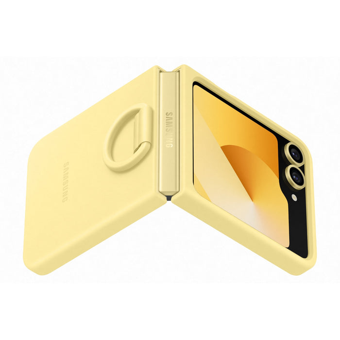 Samsung Silicone Cover With Ring - Samsung Galaxy Z Flip6 - Yellow (SAM-EF-PF741TY)