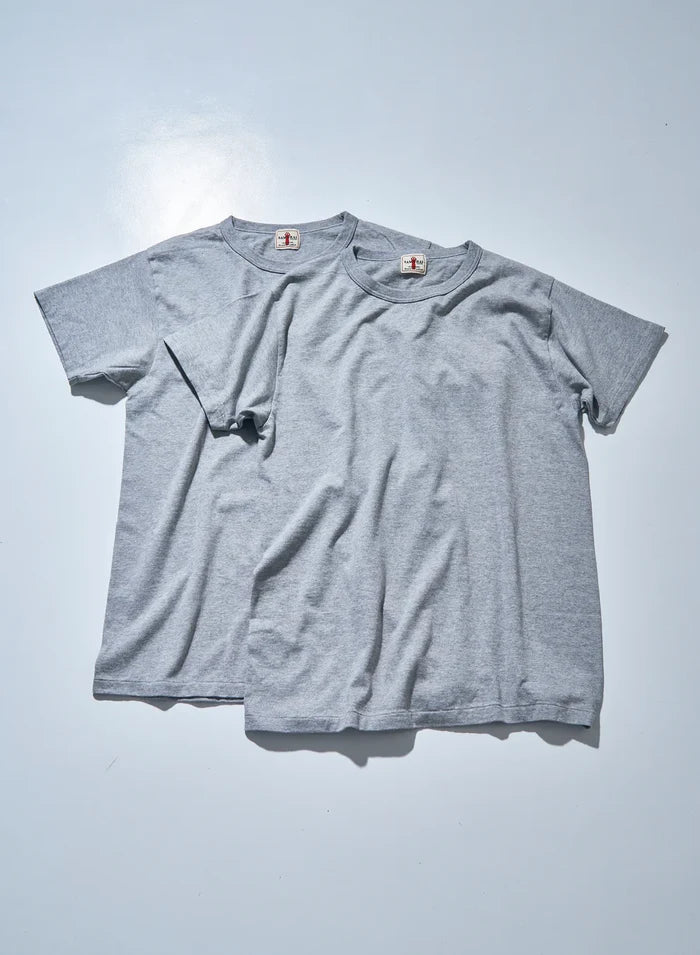 SAMURAI JEANS - Crew Neck 2-Pack T-Shirt Plain - Charcoal Gray