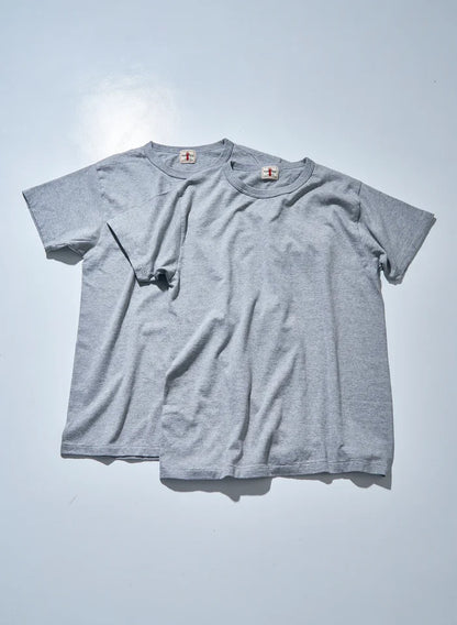 SAMURAI JEANS - Crew Neck 2-Pack T-Shirt Plain - Charcoal Gray