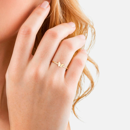 Schmetterlings-Ring gold