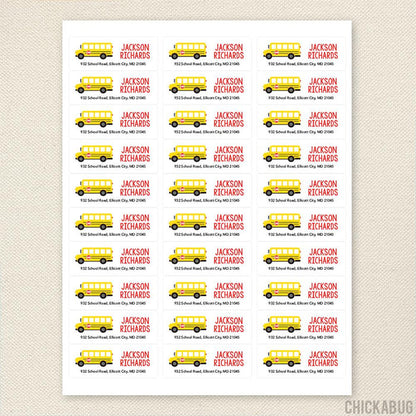 School Bus Address Labels