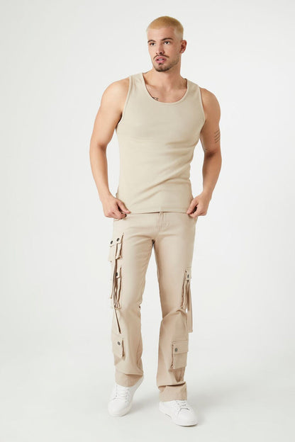 Scoop Neck Ribbed Tank Top