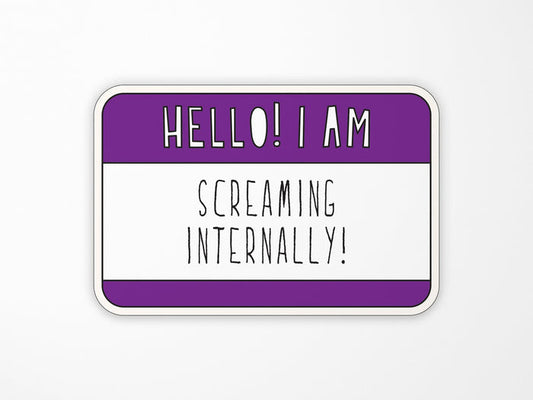 Screaming Internally Vinyl Sticker