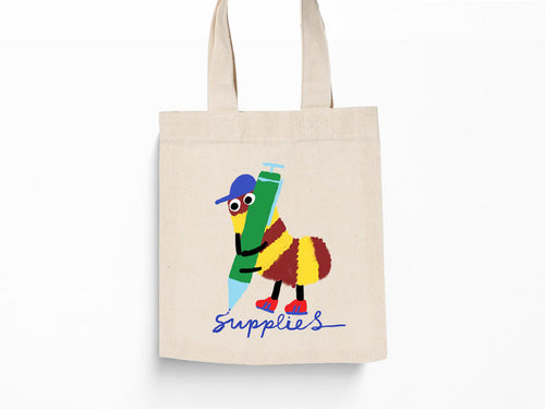 Scribble Bug Mini Canvas Tote
