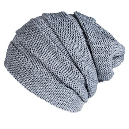 Heather Grey Custom Scrunch Beanie - Corporate Gifts