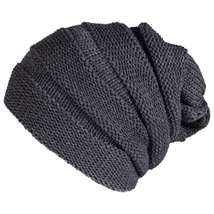 Heather Charcoal Custom Scrunch Beanie - Corporate Gifts