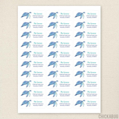 Sea Turtle Address Labels