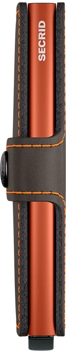 Secrid Slimwallet - Matte Truffle and Orange
