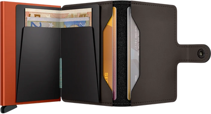 Secrid Slimwallet - Matte Truffle and Orange