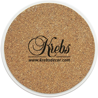 [Set of 4] 4 inch Round Premium Absorbent Ceramic Dog Lover Coasters - Dalmatian - Christmas by Krebs Wholesale