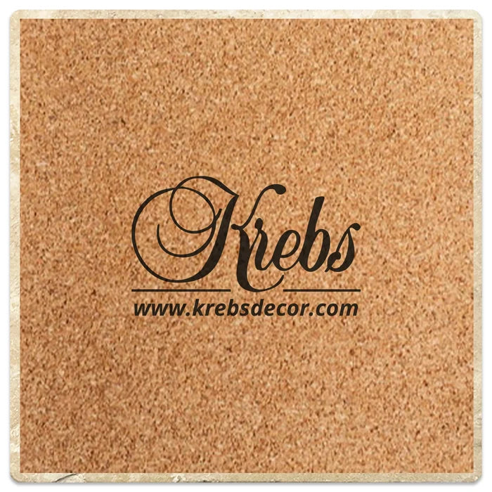 [Set of 4] 4" Square Premium Absorbent Travertine Dog Lover Coasters - Australian Shepherd Puppy - Christmas by Krebs Wholesale