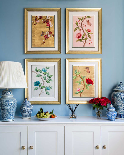 Set Of 4 Chinoiserie Wall Art Prints - Diane Hill