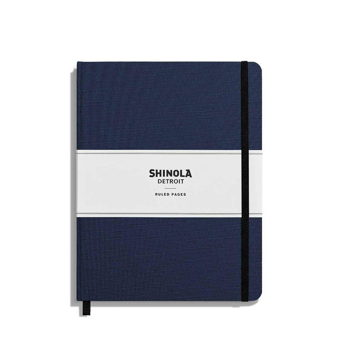 Navy Blue Custom Shinola Journal - Hardcover, Large - Corporate Gifts