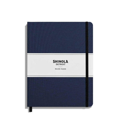 Navy Blue Custom Shinola Journal - Hardcover, Large - Corporate Gifts