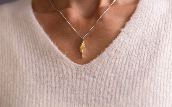 Silver and Gold pendant: Luminous I
