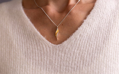 Silver and Gold pendant: Luminous I