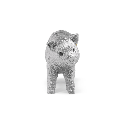 Silver Good-Luck Pig