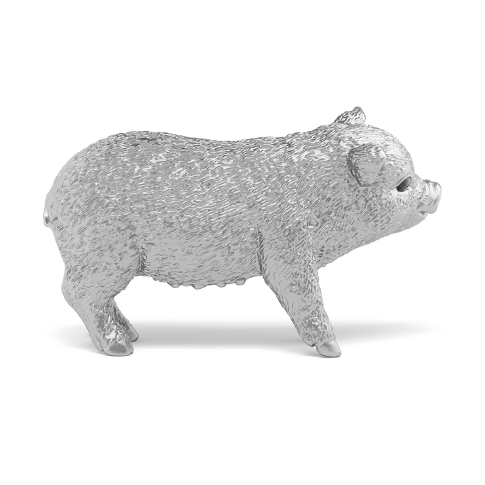 Silver Good-Luck Pig