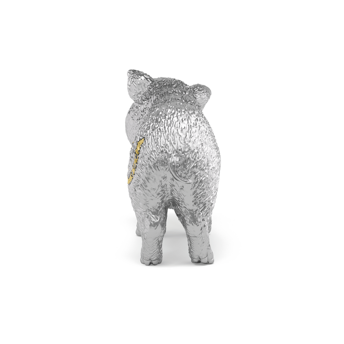 Silver Good-Luck Pig
