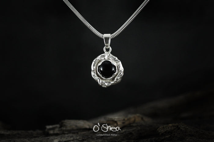 Molten Silver and Black onyx