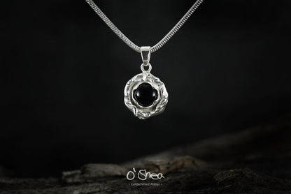 Molten Silver and Black onyx