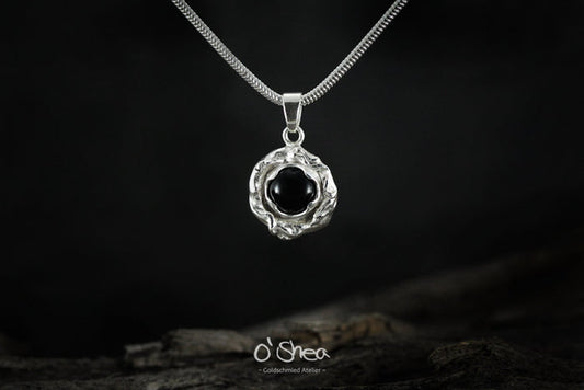 Molten Silver and Black onyx