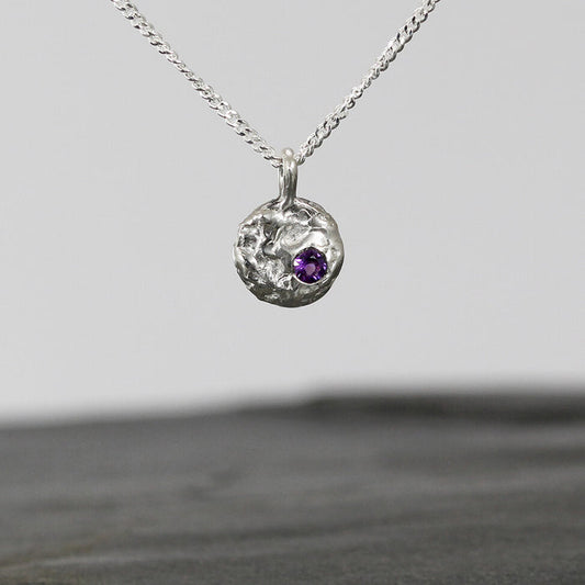 Silver Pendant. Melted, abstract and unique.