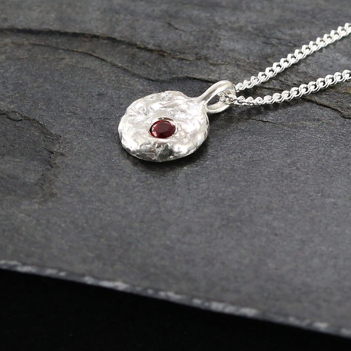 Silver Pendant. Melted, abstract and unique.