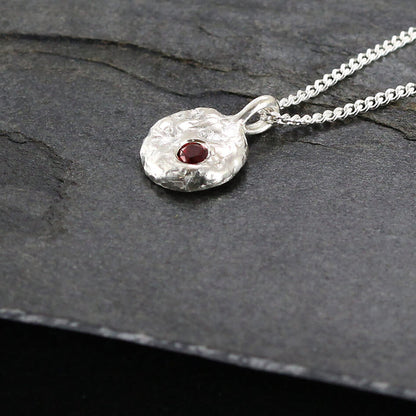 Silver Pendant. Melted, abstract and unique.