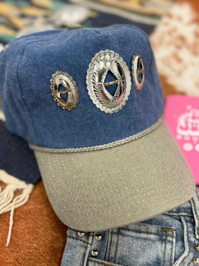 Silver Sage Concho Trucker Hat