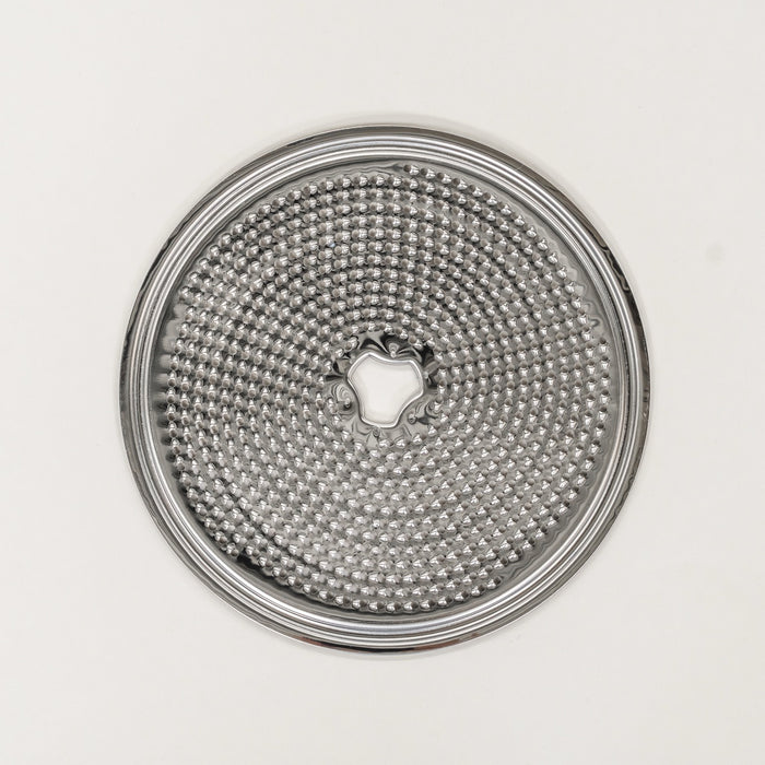 NutriMill slicer shredder replacement disk - fine shredding on grey background