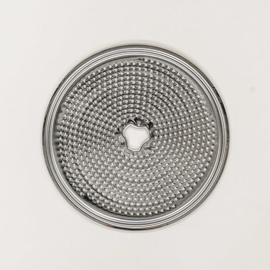 NutriMill slicer shredder replacement disk - fine shredding on grey background