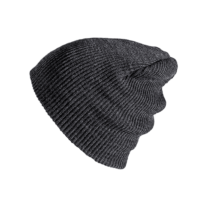 Heather Charcoal Custom Slouch Beanie - Corporate Gifts