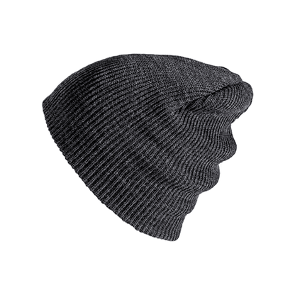 Heather Charcoal Custom Slouch Beanie - Corporate Gifts