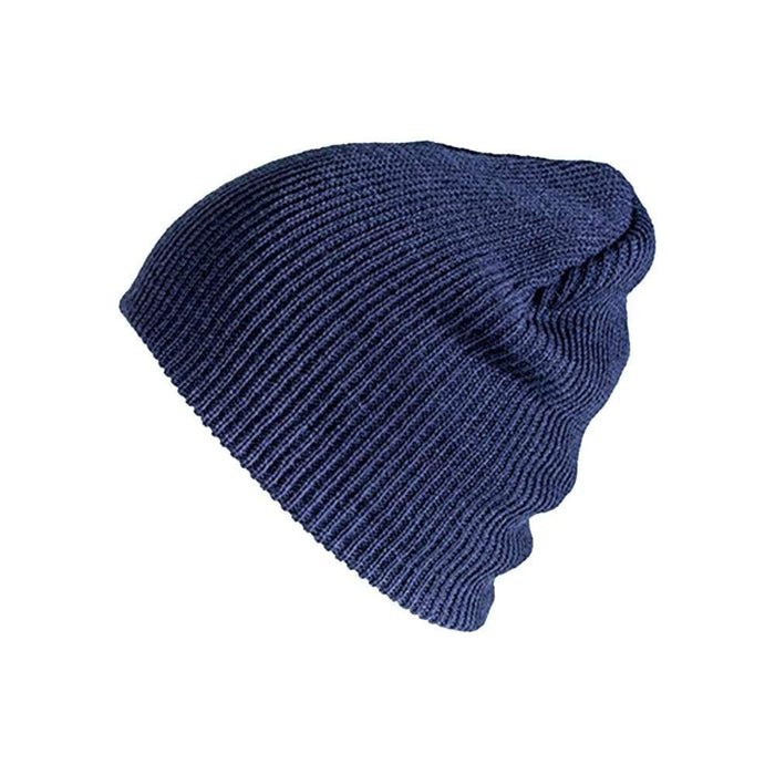 Navy Custom Slouch Beanie - Corporate Gifts