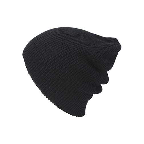 Black Custom Slouch Beanie - Corporate Gifts