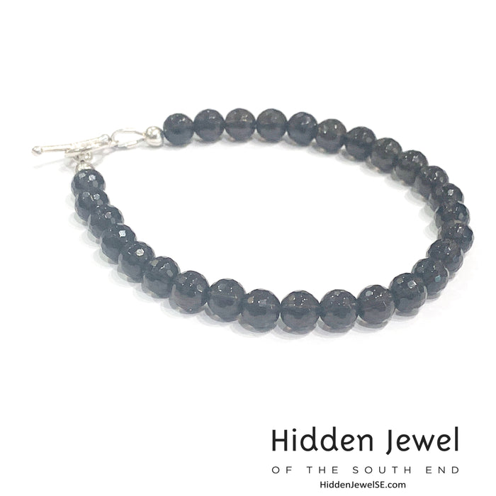 Smokey Quartz Gemstone Beaded Bracelet Collection