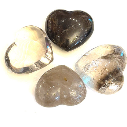 Smokey Quartz Gemstone Hearts