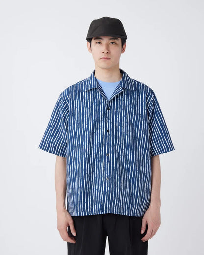 Snow Peak Patterned Shirt Take - Navy