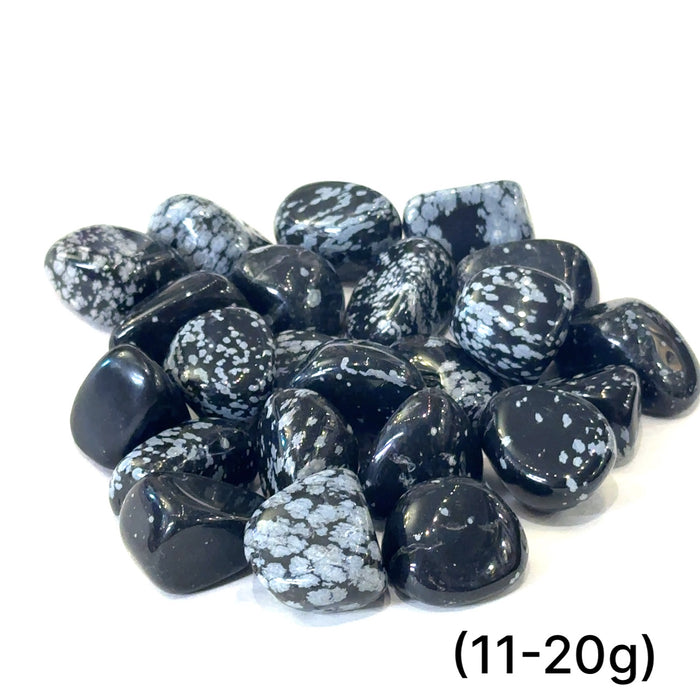 Snowflake Obsidian Tumbled Stone — Reiki Charged & Intuitively Selected