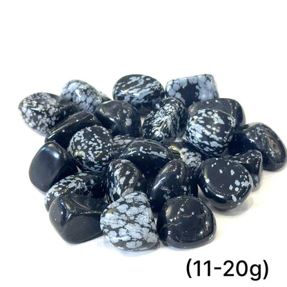 Snowflake Obsidian Tumbled Stone — Reiki Charged & Intuitively Selected