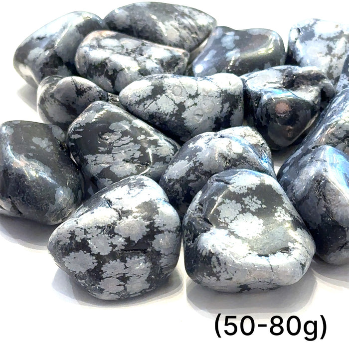 Snowflake Obsidian Tumbled Stone — Reiki Charged & Intuitively Selected