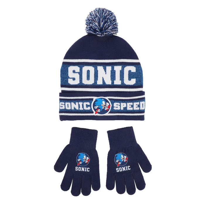 Sonic the Hedgehog - Sonic Speed Youth Beanie & Gloves Combo