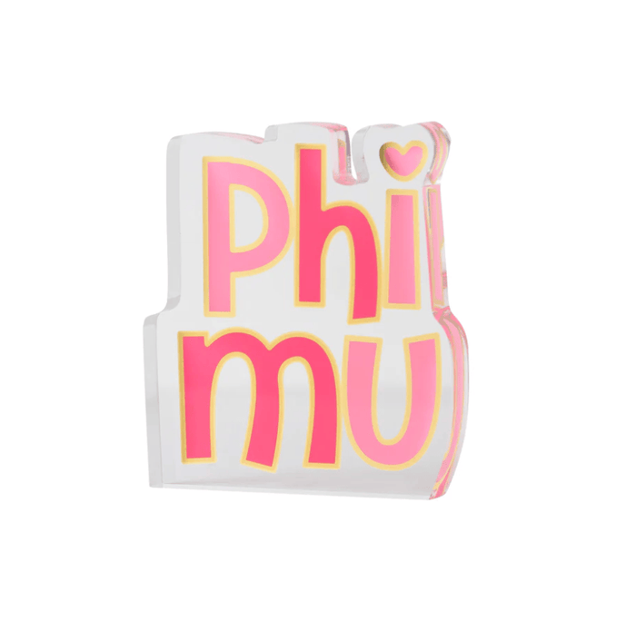 Over The Moon Greek Sorority Acrylic Shelf Sitter