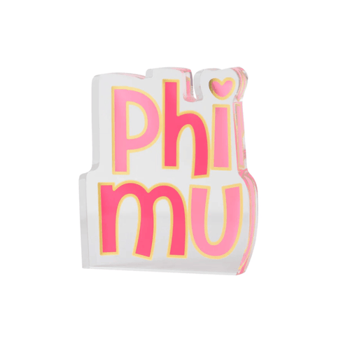 Over The Moon Greek Sorority Acrylic Shelf Sitter