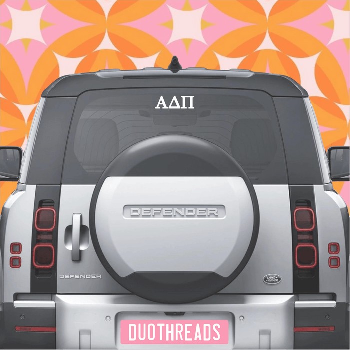 Duo Threads ALPHA DELTA PI Sorority Car Decal