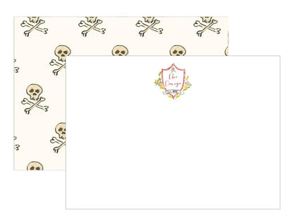 Over The Moon Greek Chi Omega Sorority & Greek MOTIF Notecards